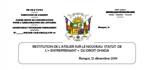 Atelier entreprenant OHADA