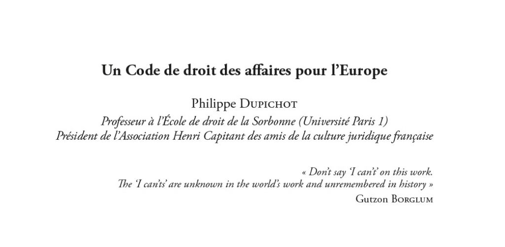 Contribution P. Dupichot